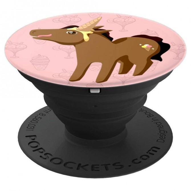 Держатель Pop Socket Ice Cream Unicorn Pink-1
