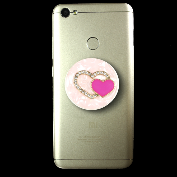 Тримач Pop Socket Heart Рожевий&Червоний-1
