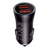 АЗП 2USB Baseus Golden Contactor Max 60W Dark Grey