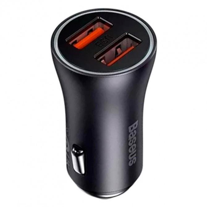 АЗП 2USB Baseus Golden Contactor Max 60W Dark Grey-2