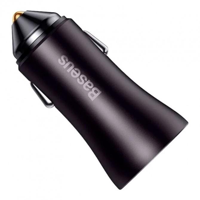 АЗП 2USB Baseus Golden Contactor Max 60W Dark Grey-3