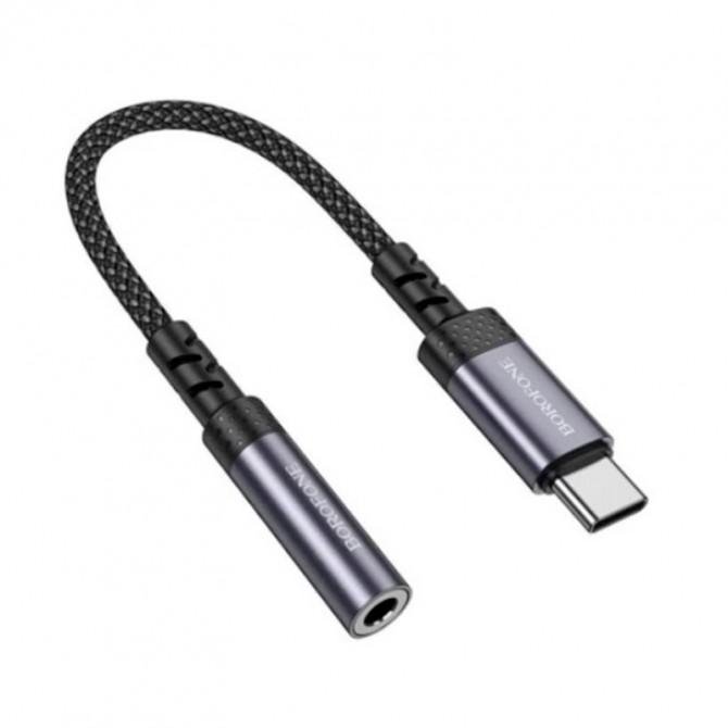 Адаптер Borofone BV24 Type-C to 3.5mm Metal Grey