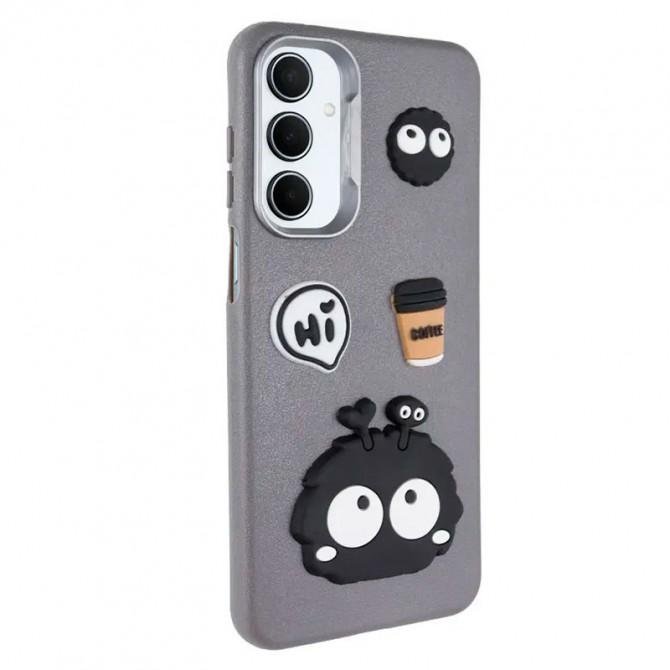 Чехол TPU Leather Toys для Samsung Galaxy A25 5G (Monster/Grey)
