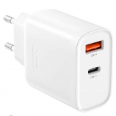Мережевий зарядний пристрій XO L116 QC3.0 30W/1USB + 1USB-C White