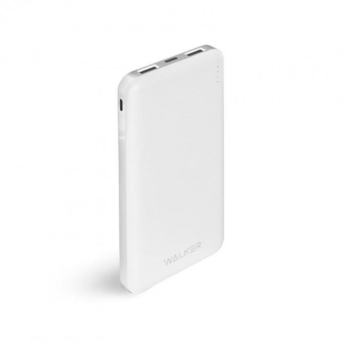 Повербанк WALKER WB-410 10000mAh 2USB/2.4A Type-C/ Micro White