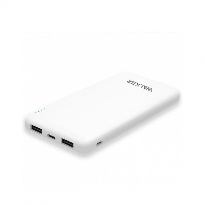 Повербанк WALKER WB-410 10000mAh 2USB/2.4A Type-C/ Micro White-1