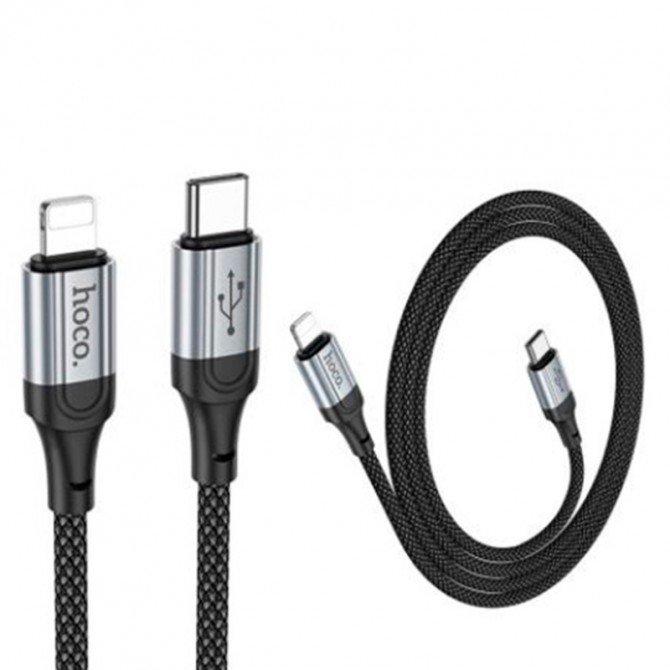 Кабель Hoco X102 Fresh PD for Type-C to Lightning 27W Black 1m-1