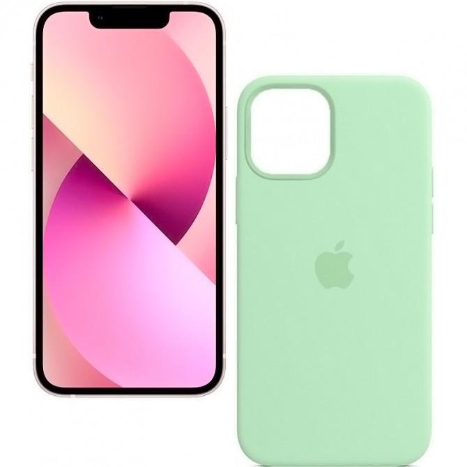 Оригинальный силиконовый чехол для iPhone 13 Pro Max Фисташковый FULL-2