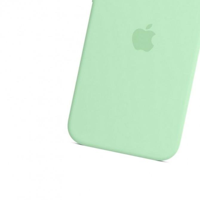 Оригинальный силиконовый чехол для iPhone 13 Pro Max Фисташковый FULL-3