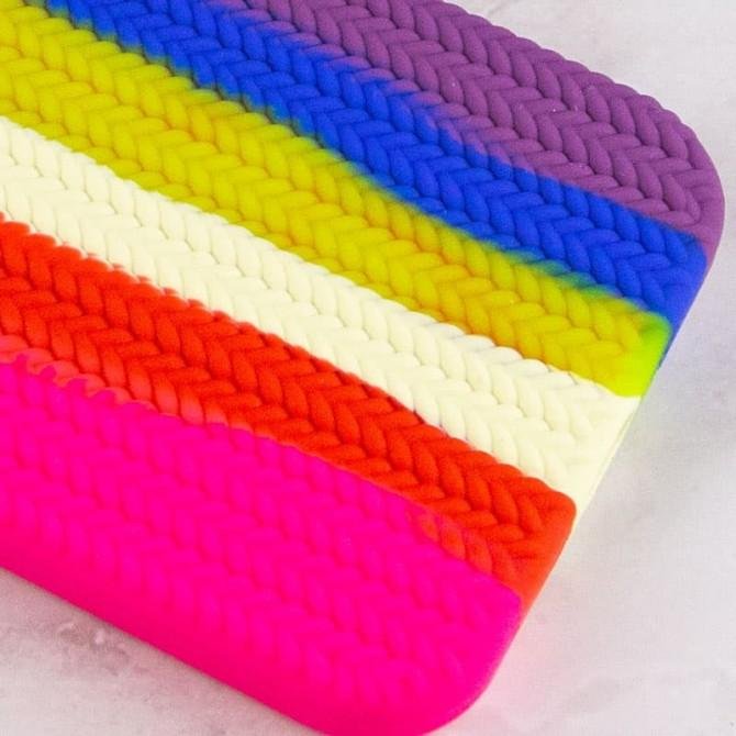 Colorfull Braided Soft Case iPhone 13 Pro Max Red/Violet-2