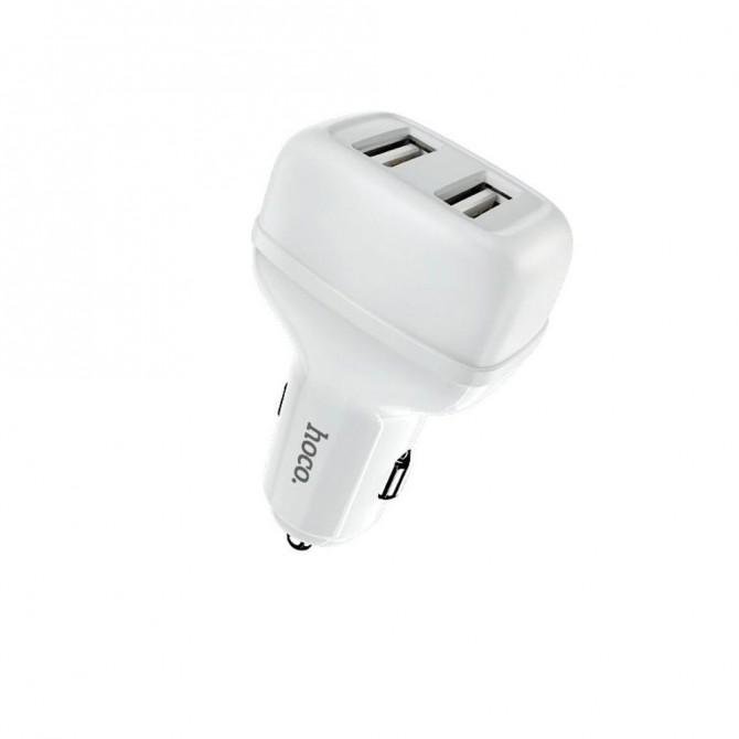 Автомобильное зарядное устройство Hoco Z36 White + USB Cable Lightning-2