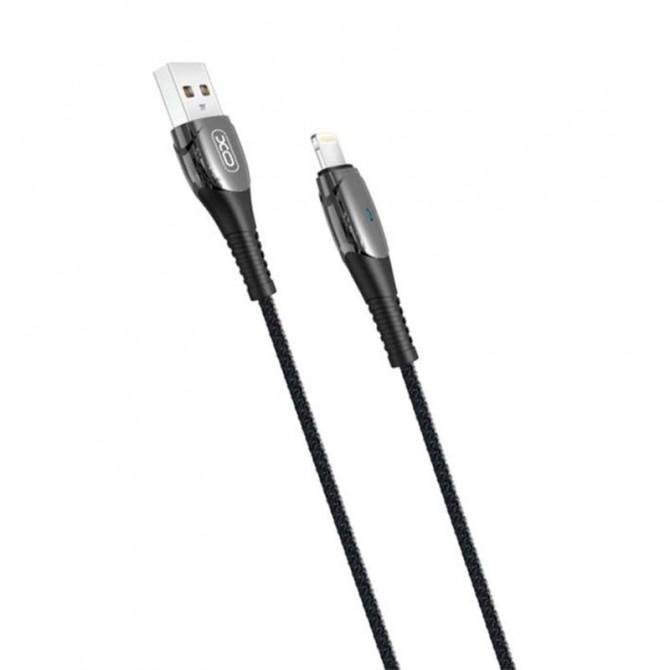 Кабель XO NB145 Smart Turn-Off Lightning 2.4A/1m Black