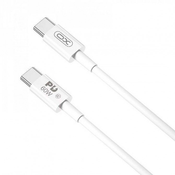 Кабель XO NBQ190B PD Type-C to Type-C 60W 2m White
