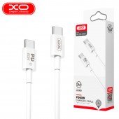 Кабель XO NBQ190B PD Type-C to Type-C 60W 2m White Кабель XO NBQ190B PD Type-C to Type-C 60W 2m White