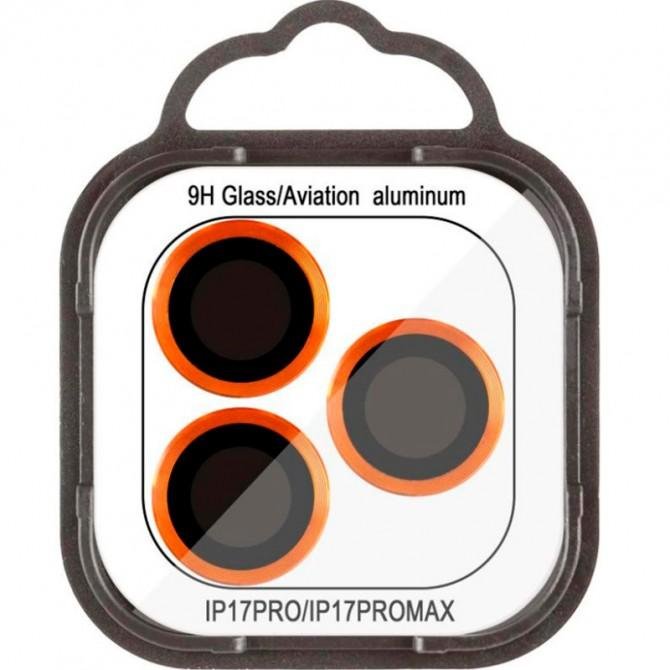 Захисне скло на камеру Metal Classic (в упак.) для iPhone 17 Pro Max (6.9") Оранжевий