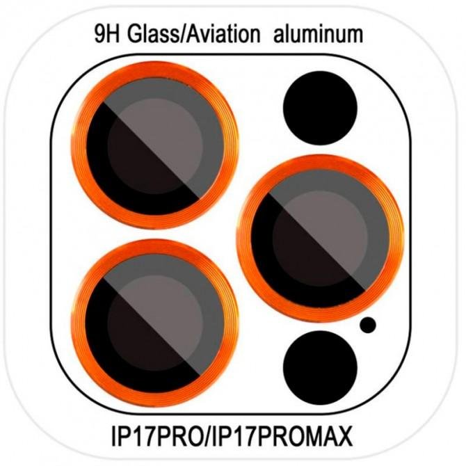 Захисне скло на камеру Metal Classic (в упак.) для iPhone 17 Pro Max (6.9") Оранжевий-2