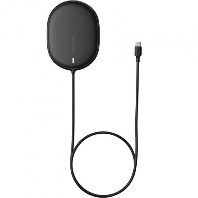 Бездротовий зарядний пристрій Baseus Light Magnetic Wireless Charger(WXQJ-01) Black-1