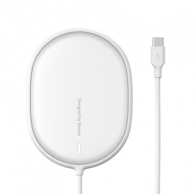 Беспроводное зарядное устройство Baseus Light Magnetic Wireless Charger(WXQJ-02) White-4