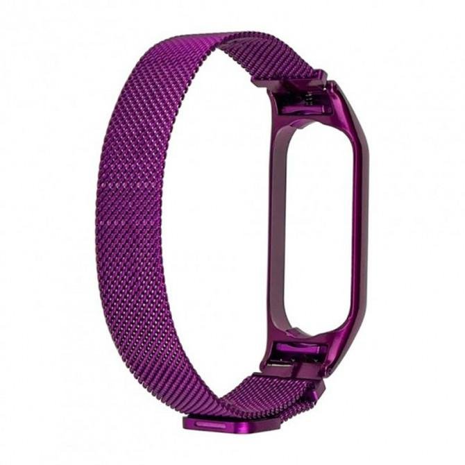 Ремінець для Xiaomi Band 5/6 milanese design Purple-1