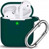 Чехол силиконовый для Airpods Темно зеленый Чехол силиконовый для Airpods Темно зеленый