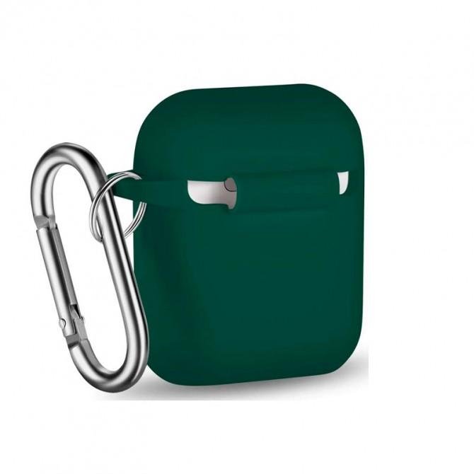 U-Like Silicone Protective Case For Airpods Dark Green-1