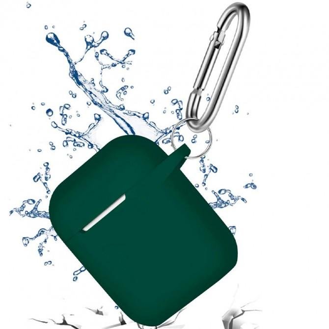 U-Like Silicone Protective Case For Airpods Dark Green-2
