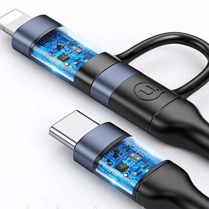 Кабель Usams U31 US-SJ404 Type-C/USB до Lightning Чорний-2