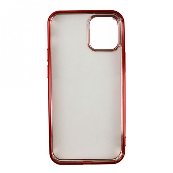 Чохол силіконовий з глянсовою окантовкою для Apple iPhone 12 mini Червоний-2