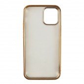 Чохол силіконовий з глянсовою окантовкою для Apple iPhone 12 mini Золотий Чохол силіконовий з глянсовою окантовкою для Apple iPhone 12 mini Золотий