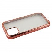Чехол силиконовый с глянцевой окантовкой для Apple iPhone 12 mini Розовое Золото Чехол силиконовый с глянцевой окантовкой для Apple iPhone 12 mini Розовое Золото