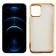 Чохол силіконовий з глянсовою окантовкою для Apple iPhone 12 Pro/12 Золотий