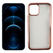 Чохол силіконовий з глянсовою окантовкою для Apple iPhone 12 Pro Max Рожеве Золото Чохол силіконовий з глянсовою окантовкою для Apple iPhone 12 Pro Max Рожеве Золото