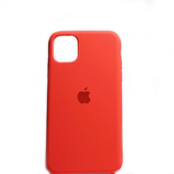Оригинальный силиконовый чехол для iPhone 11 Ярко Розовый FULL