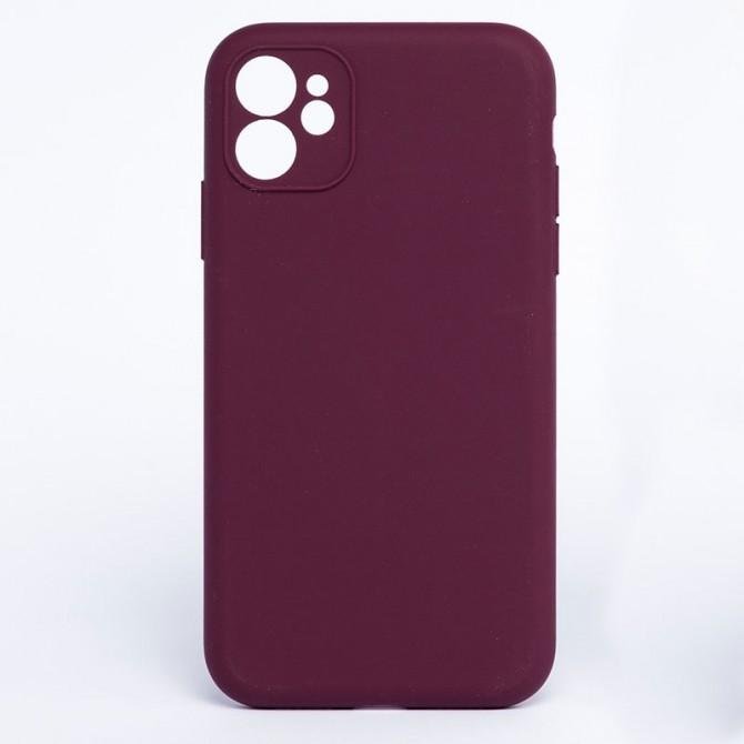 Оригинальный силиконовый чехол для iPhone 11 Марсала FULL