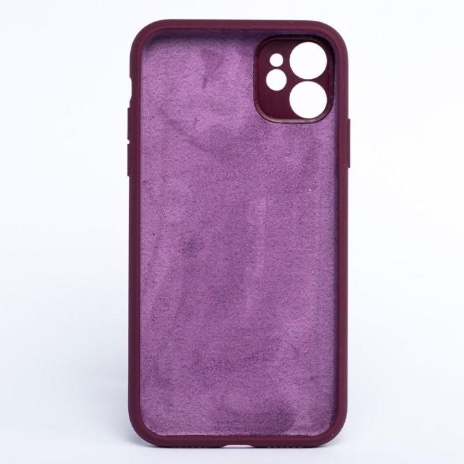 Оригинальный силиконовый чехол для iPhone 11 Марсала FULL-1