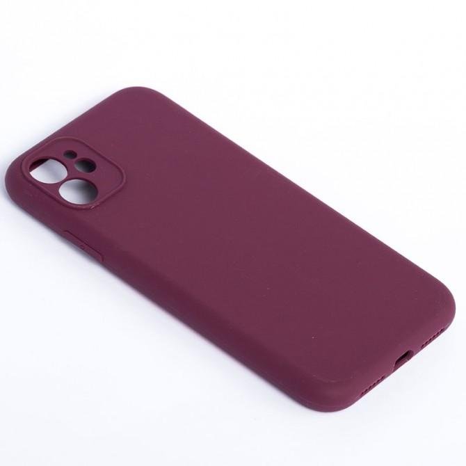Оригинальный силиконовый чехол для iPhone 11 Марсала FULL-3
