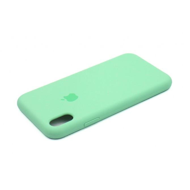 Оригінальний силіконовий чохол для iPhone X/Xs М'ятний FULL-2
