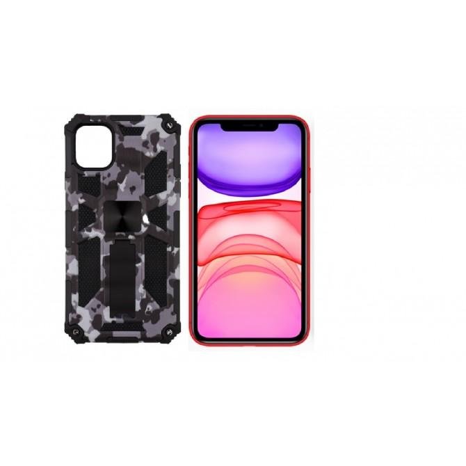 Чохол Shockproof Camouflage for Apple Iphone 11 Grey
