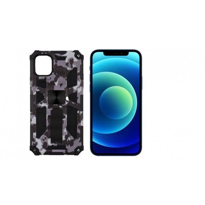 Чохол Shockproof Camouflage for Apple Iphone 12/12 Pro Grey