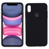 Чехол силиконовый для iPhone Xs Max Черный FULL