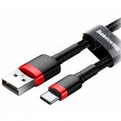 Кабель Baseus Cafule Type-C CATKLF-B91 Чорний/Червоний Кабель Baseus Cafule Type-C CATKLF-B91 Чорний/Червоний