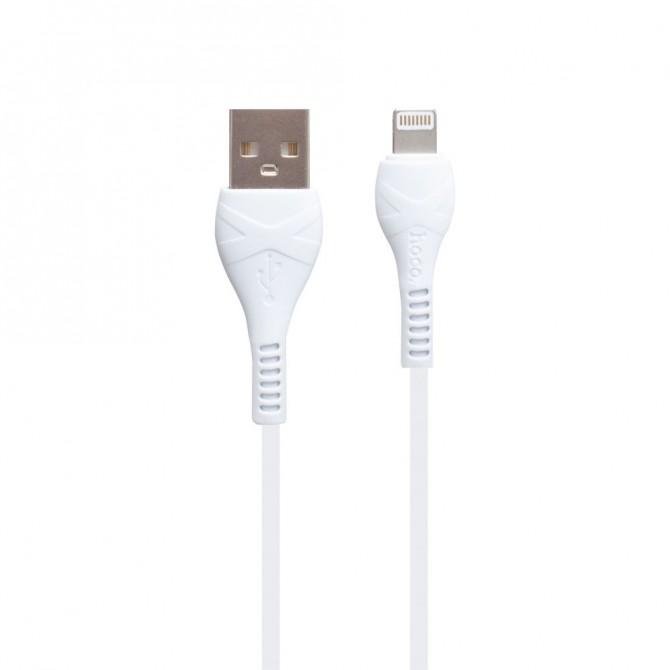 Сетевое зарядное устройство Hoco C72A White + USB Cable iPhone (2.1A)-1