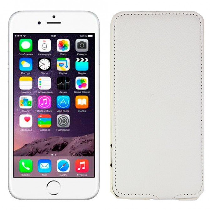 Чехол книжка CareR Flip для IPhone 6 Plus White