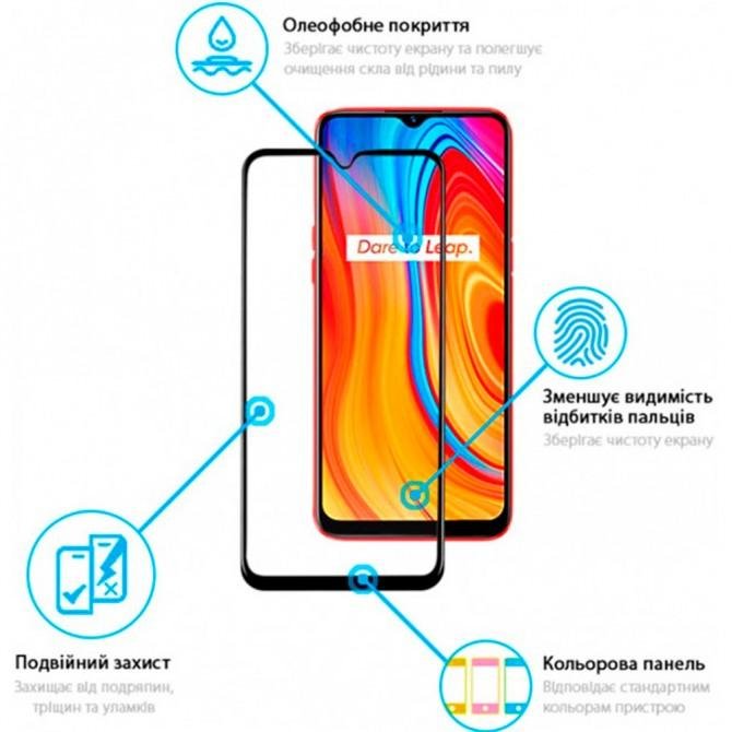 Захисне скло для SAMSUNG A125 Galaxy A12 Full Glue (0.3 мм, 2.5D, чорне)-1