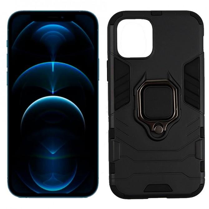 Чохол HONOR Hard Defence Series для iPhone 12 Pro Max Black (з тримачем)