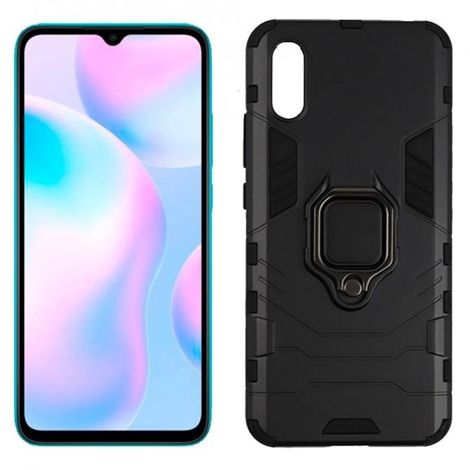 Чехол HONOR Hard Defence Series для Xiaomi Redmi 9a Black (с держателем)