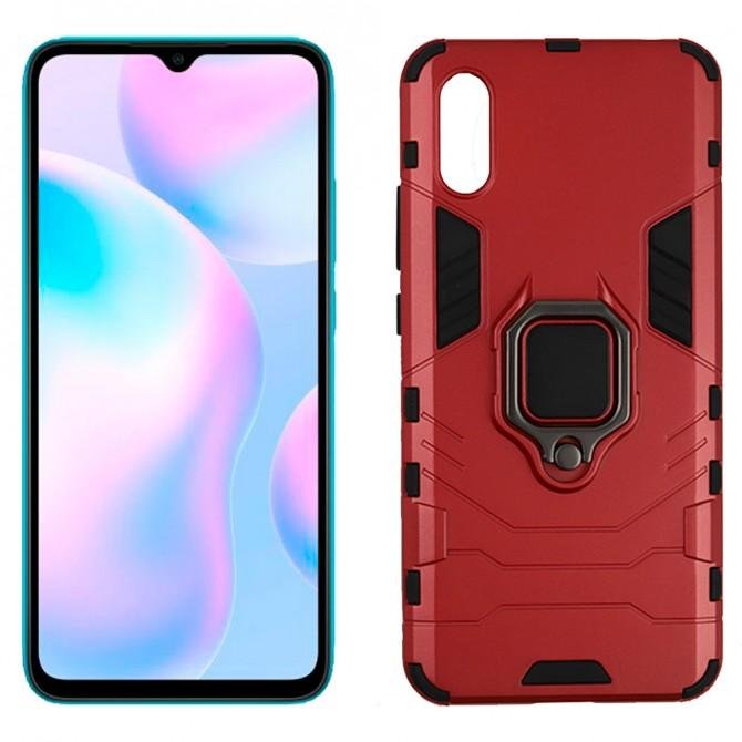 Чохол HONOR Hard Defence Series для Xiaomi Redmi 9a Red (з тримачем)