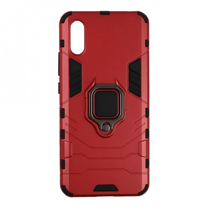 Чохол HONOR Hard Defence Series для Xiaomi Redmi 9a Red (з тримачем)-1