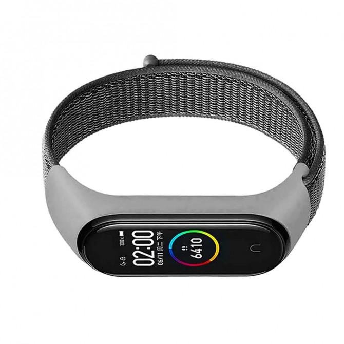 Ремінець для Xiaomi Band 3/4 Nylon design Сірий-1