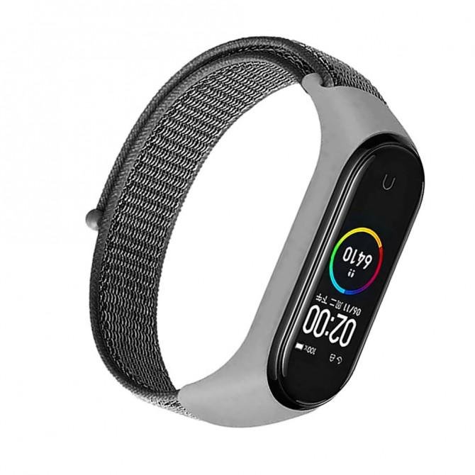 Ремінець для Xiaomi Band 3/4 Nylon design Сірий-2